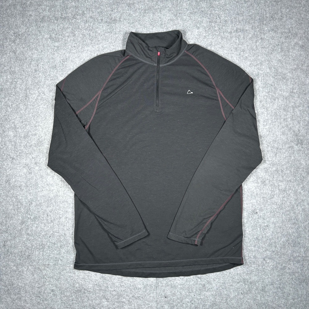 Paradox 1/4 Zip Pullover Mens Large Black Merino Blend Drirelease Performance